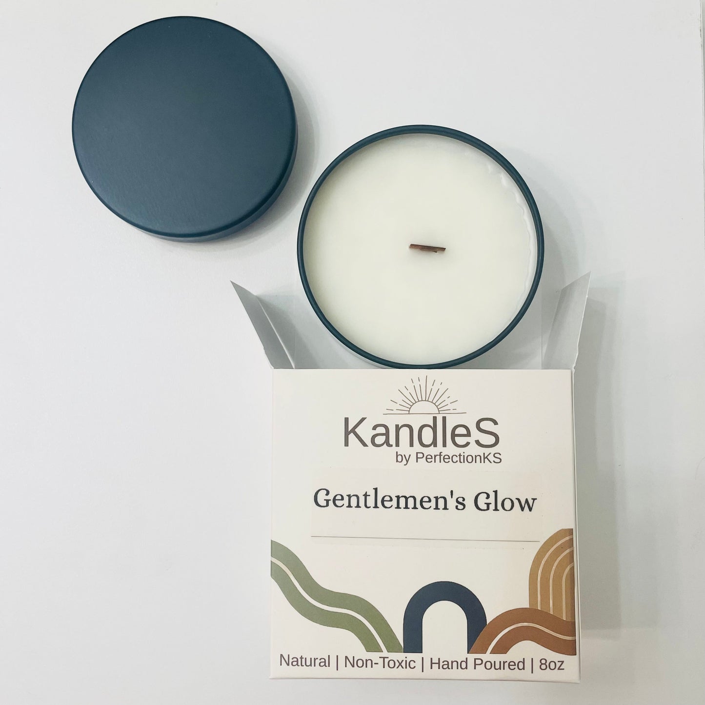 Gentlemen’s Glow Luxury Candle | Eco-Friendly Clean-Burning Wooden Wick Candle