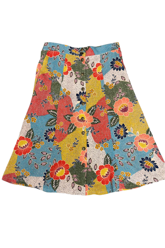 Bae Skirt in Patchwork Party Challis