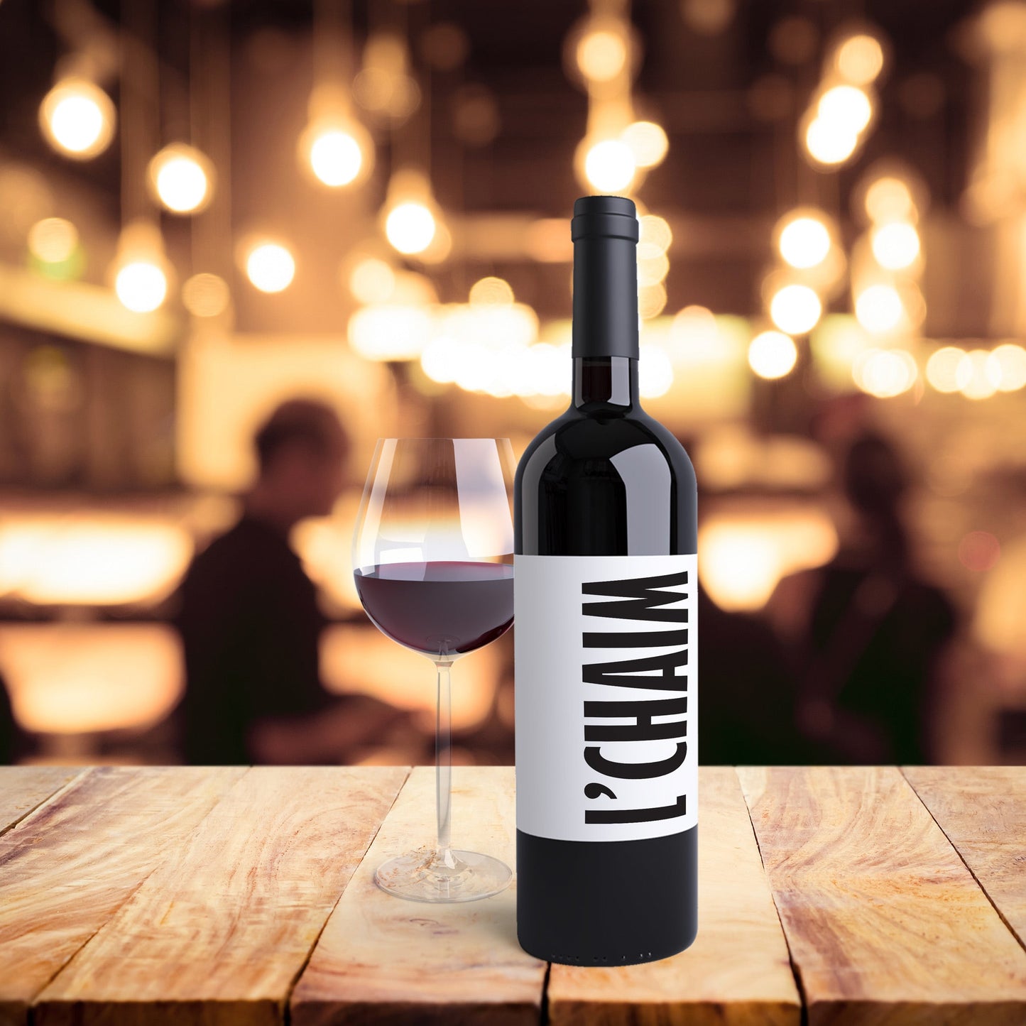 L'Chaim Wine Labels, Pack of 4
