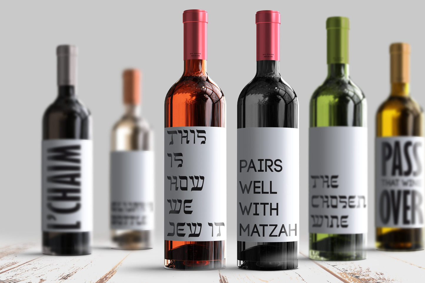 Passover Wine Labels, Pack of 8