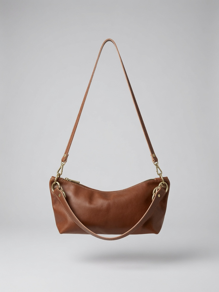 Blair Shoulder Bag, Brown Leather