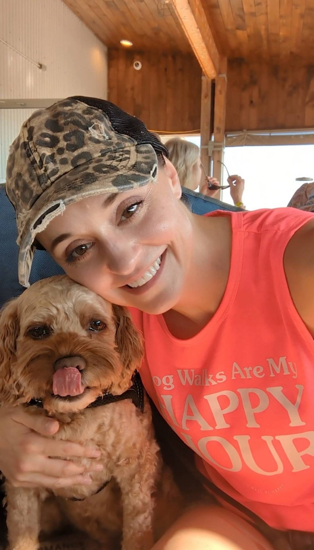 Dog Walks Are My Happy Hour Crop Top | Gift for Dog Lovers Made in USA