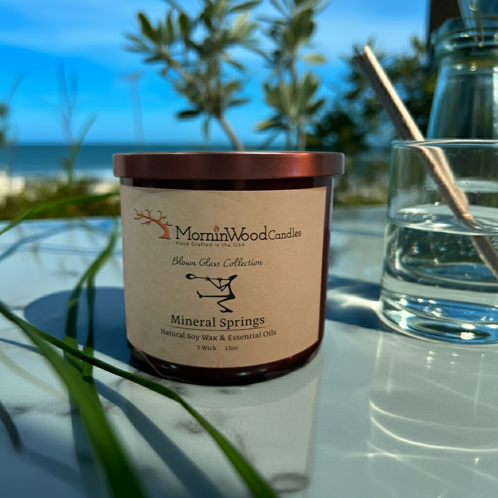 Mineral Springs-3 Wick Blown Glass Collection