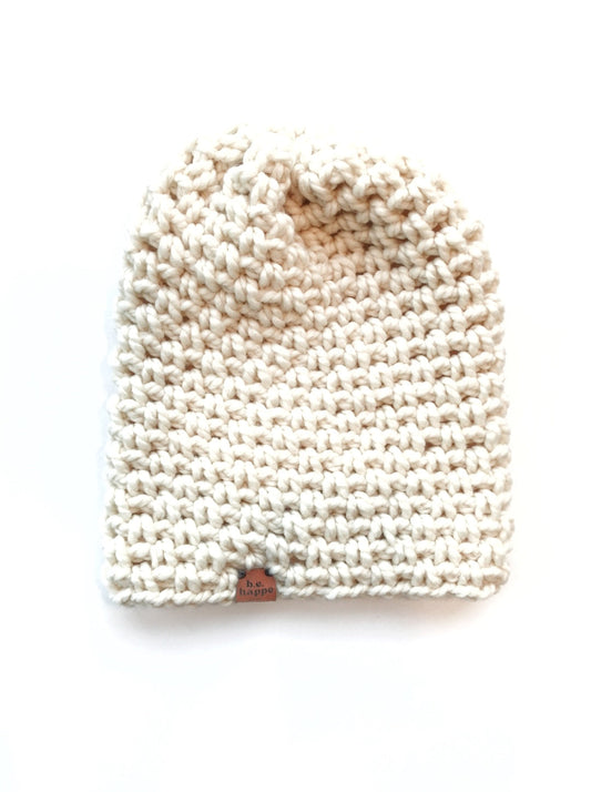 Women's Slouch Hat | Off White Beanie