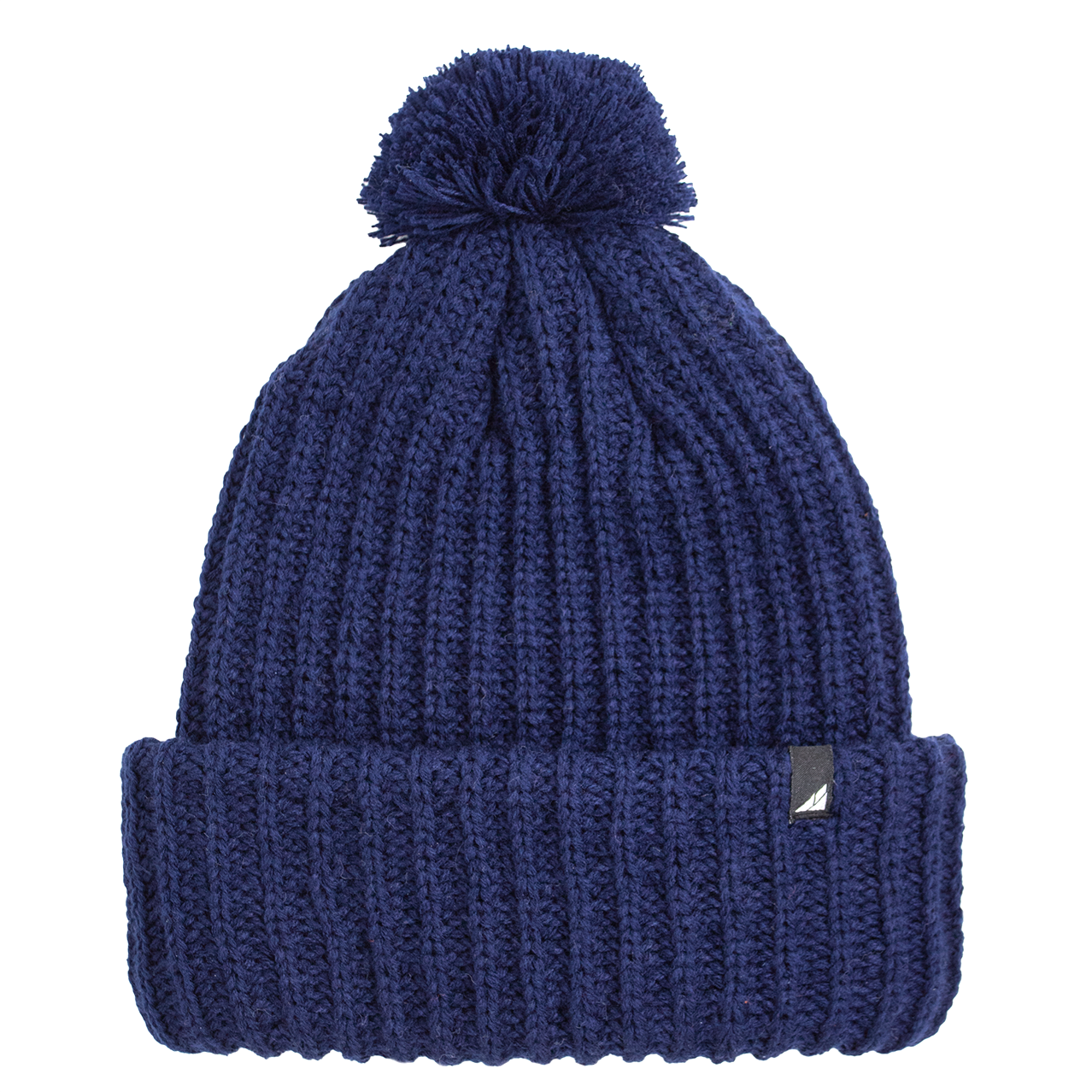 Adult Acrylic Ribbed Cuff with Matching Pom Hat