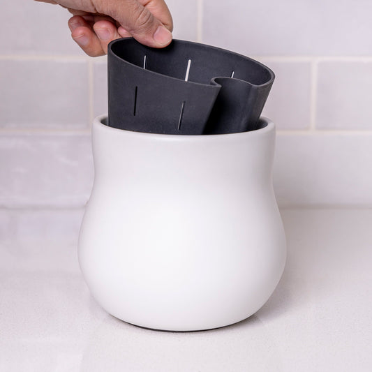 Alabaster White Plant Pot