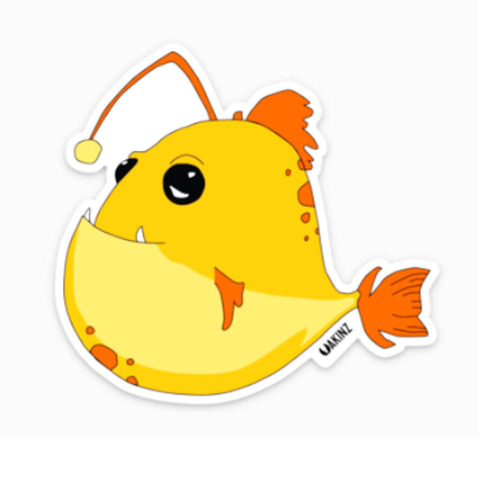 Anglerfish Die Cut Sticker