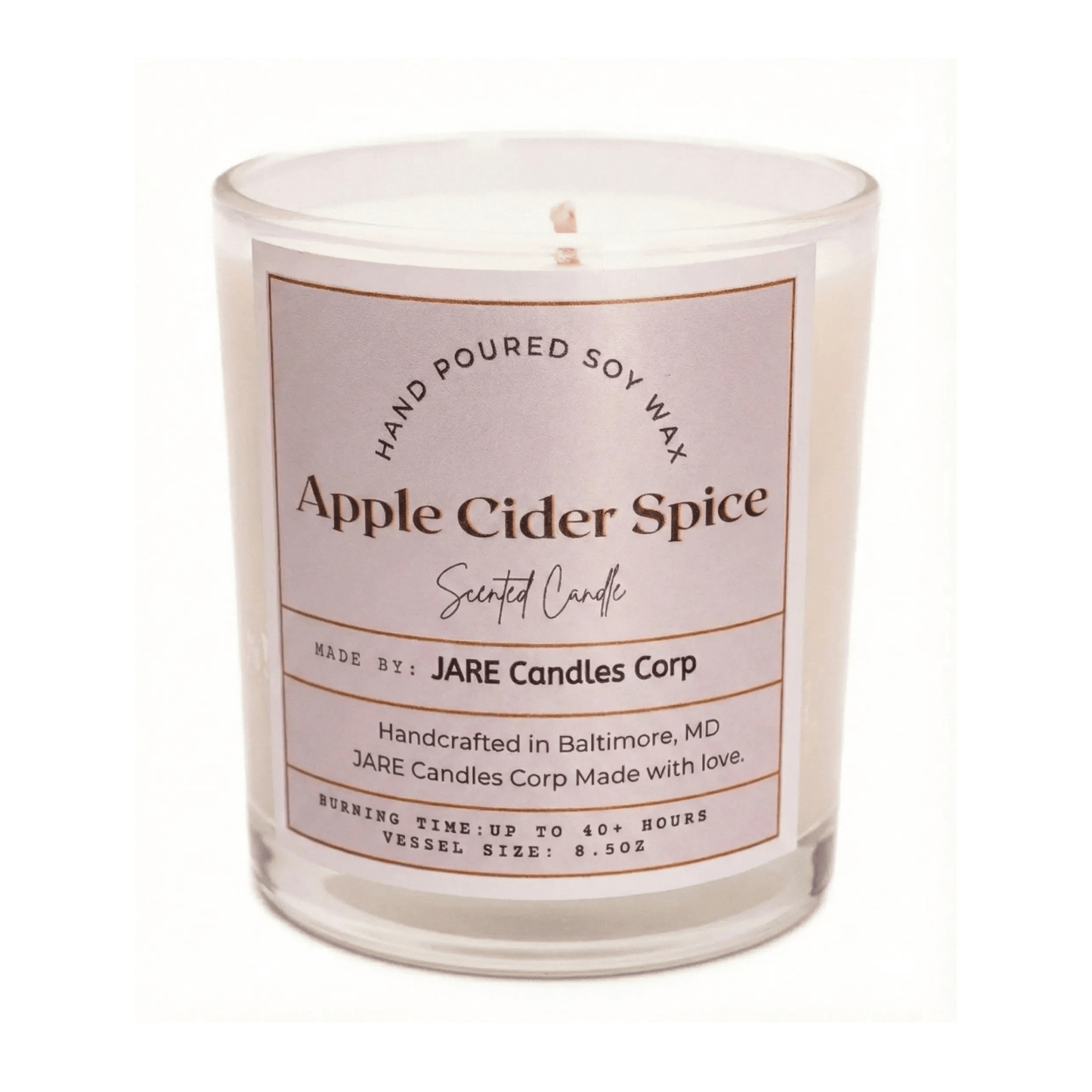 Apple Cider Spice - Cinnamon, Clove, Nutmeg - Soy Wax Scented Candle