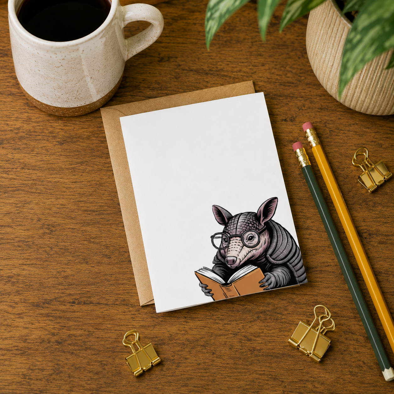 Armadillo Greeting Card
