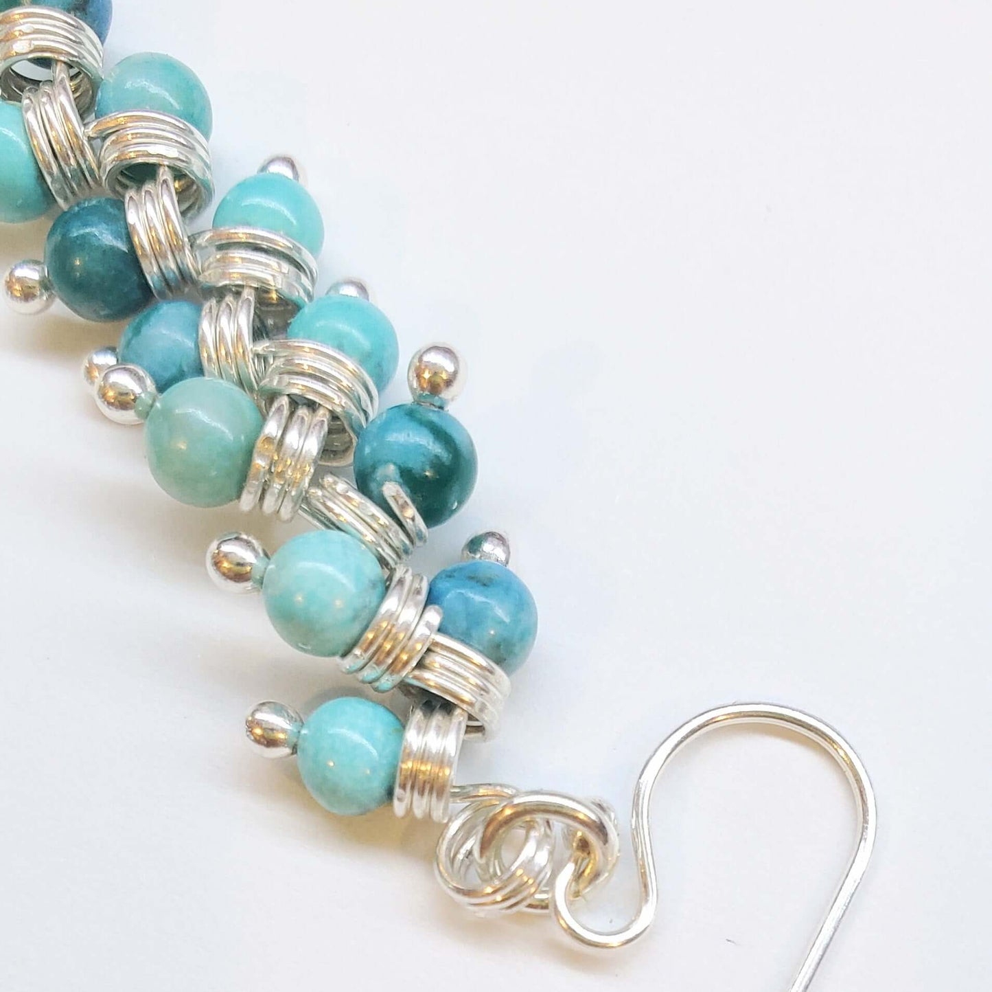 As Seen On TV Jane The Virgin Sterling Silver Turquoise Wire Wrapped Earrings