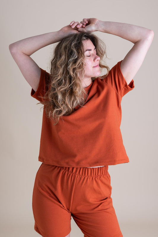 Liza Tee in Persimmon