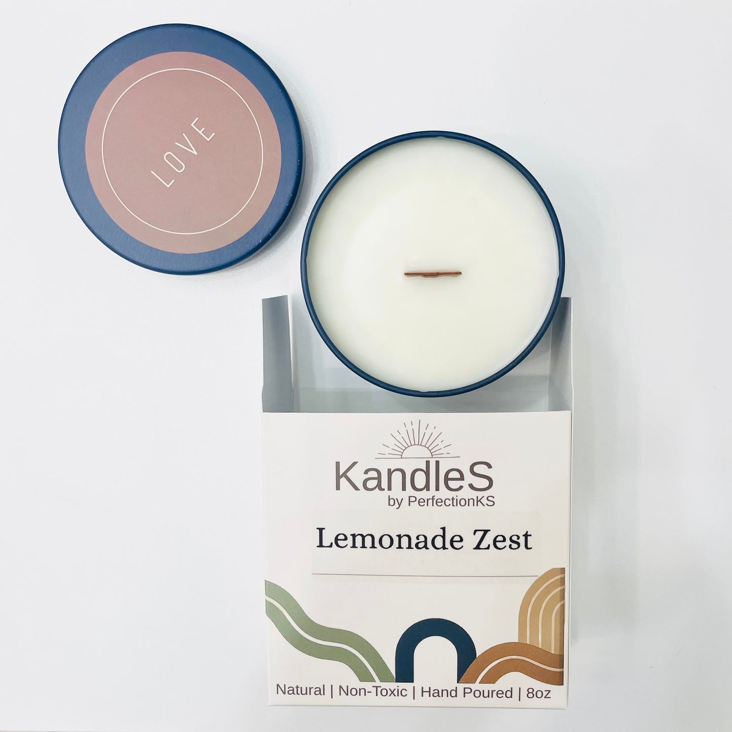 Lemonade Zest Luxury Candle | Eco-Friendly Clean-Burning Wooden Wick Candle