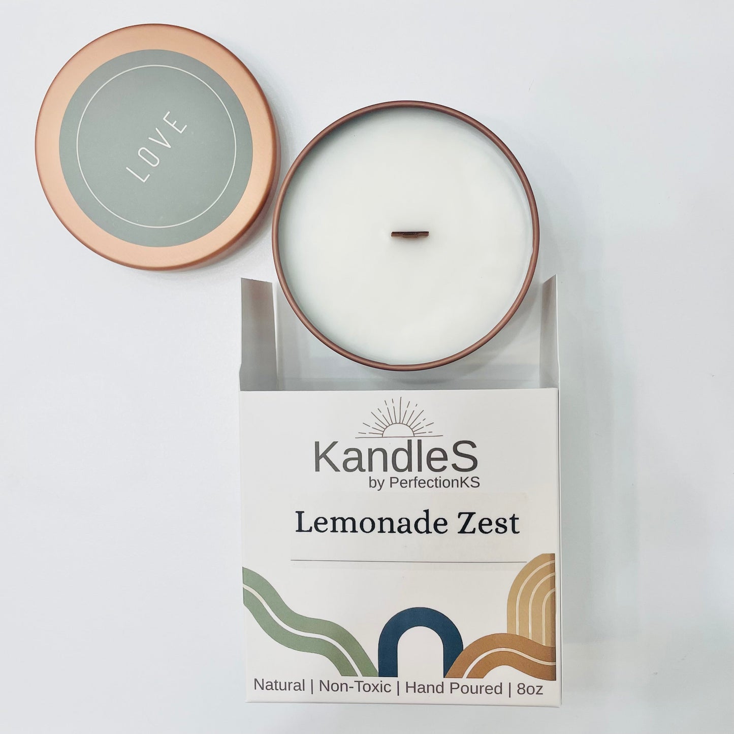 Lemonade Zest Luxury Candle | Eco-Friendly Clean-Burning Wooden Wick Candle