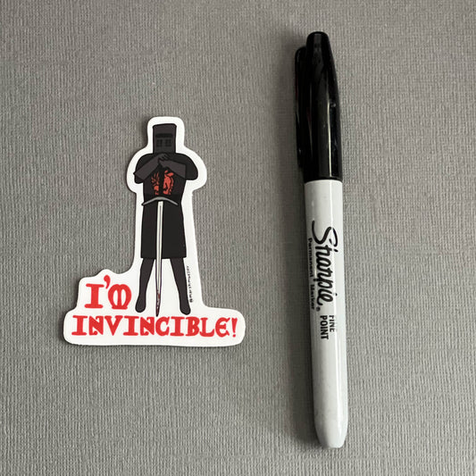 I'm Invincible! Black Knight Sticker