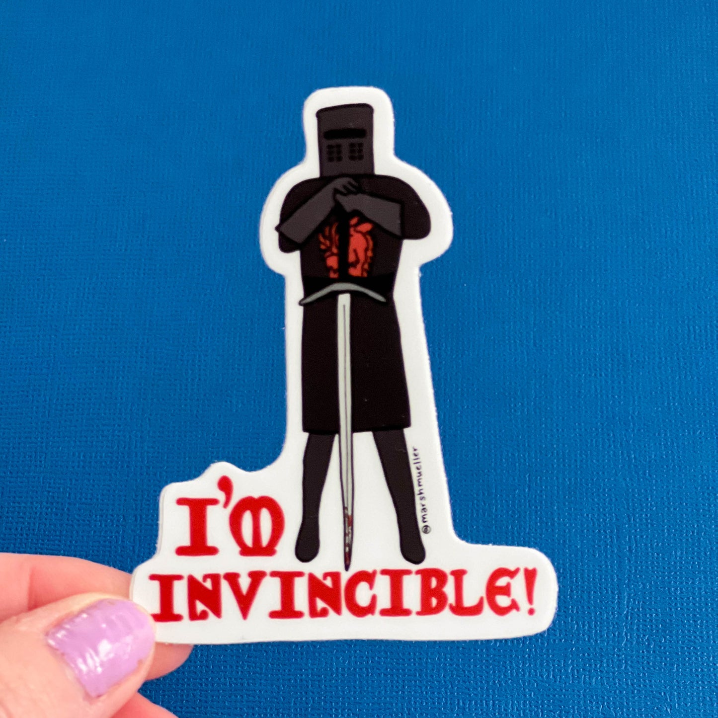 I'm Invincible! Black Knight Sticker