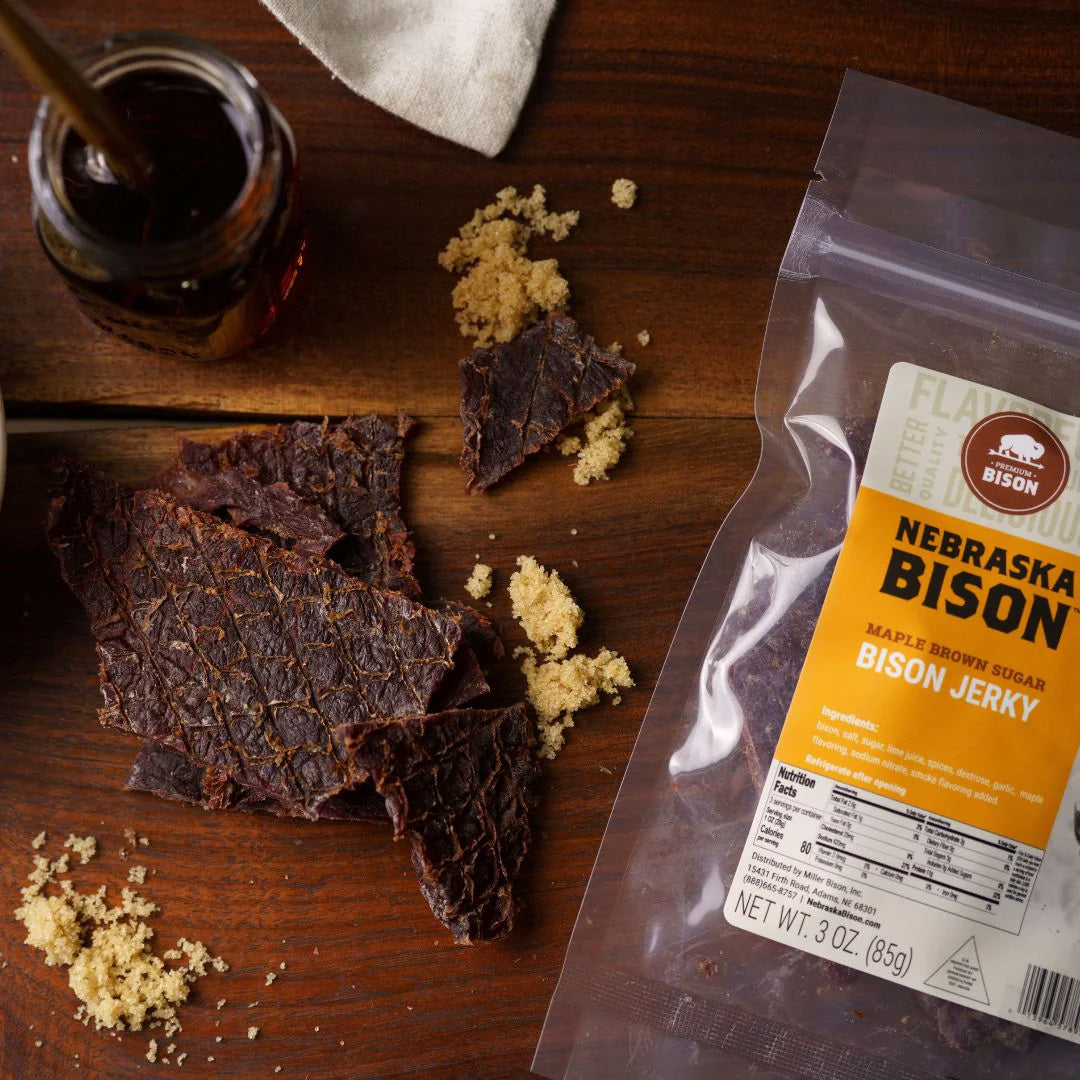 Bison Maple Brown Sugar Jerky | 3 oz | Nebraska Bison