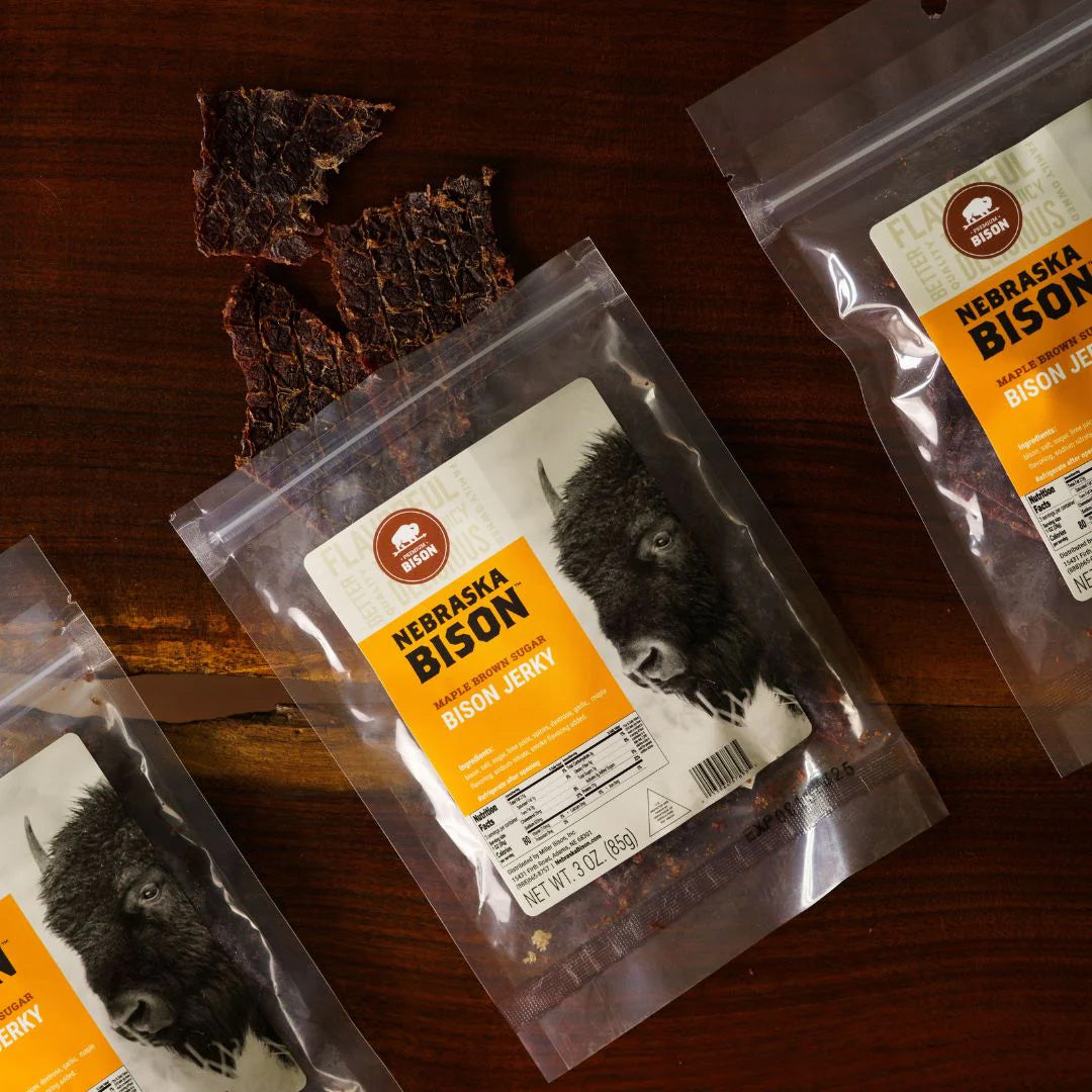 Bison Maple Brown Sugar Jerky | 3 oz | Nebraska Bison