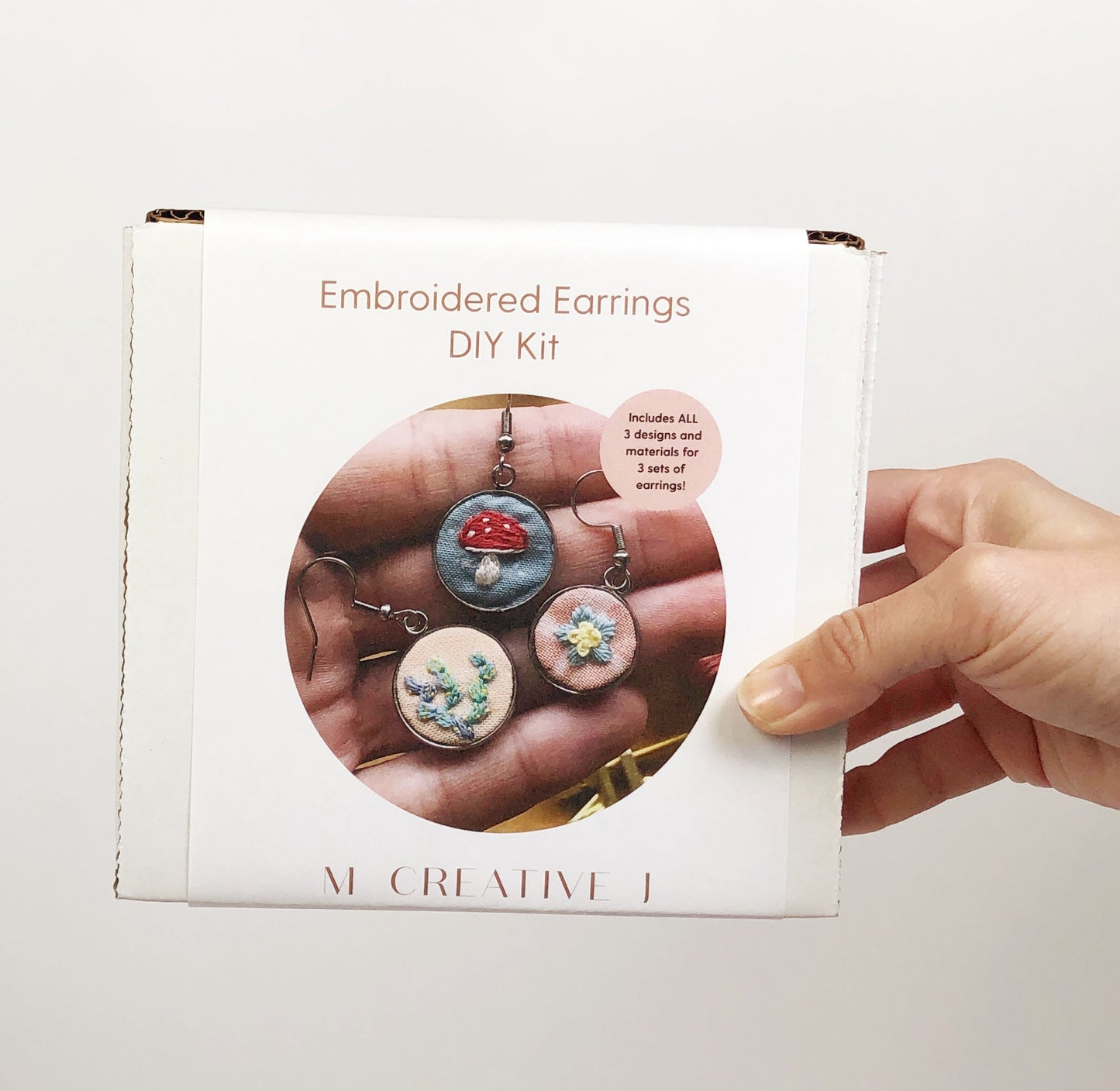 Embroidered Earrings - Embroidery Kits for Beginners
