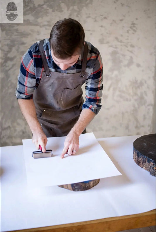 Big Cottonwood Canyon, Tree Ring Print, Woodcut, Utah Art, Botanical Print, Father's Day Art, Arborist Art Gift, Dendrology, Hand Pressed