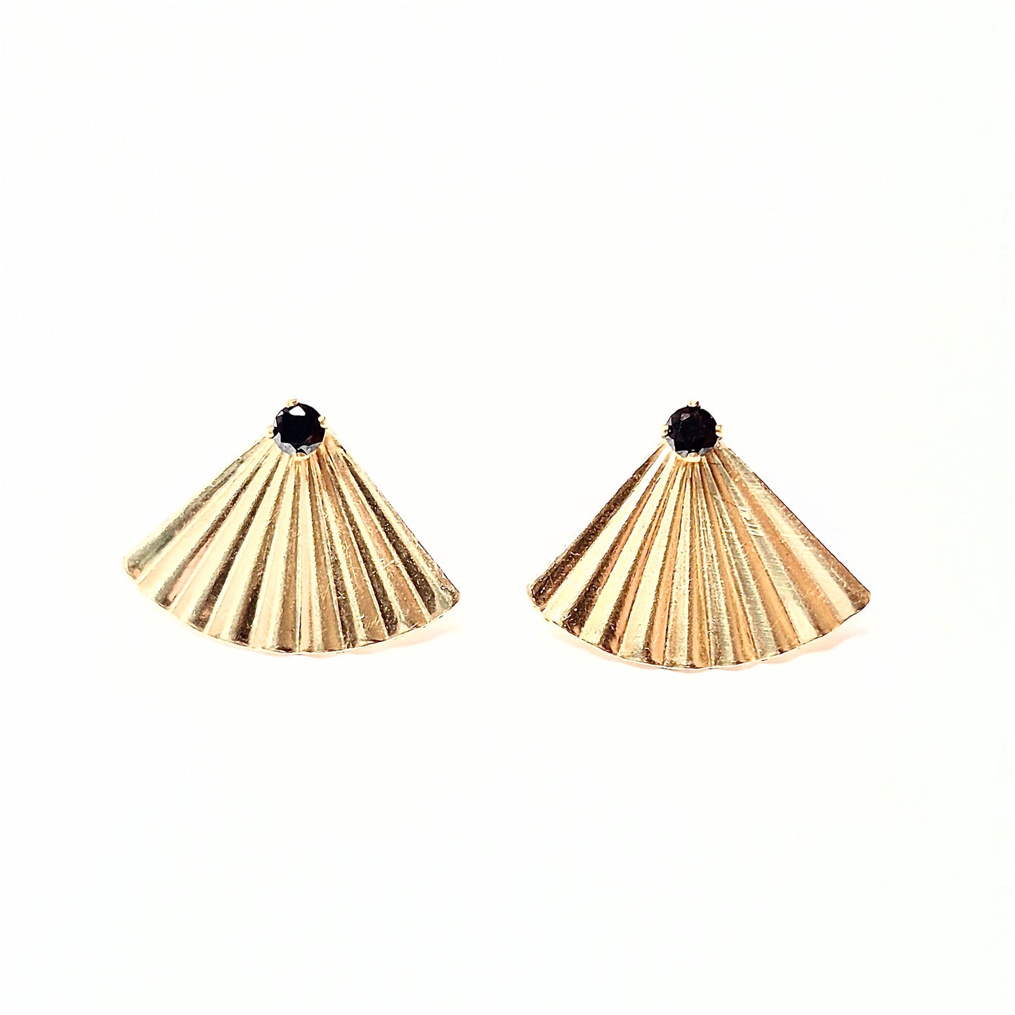 Black Onyx Rhinestone Stud Earrings
