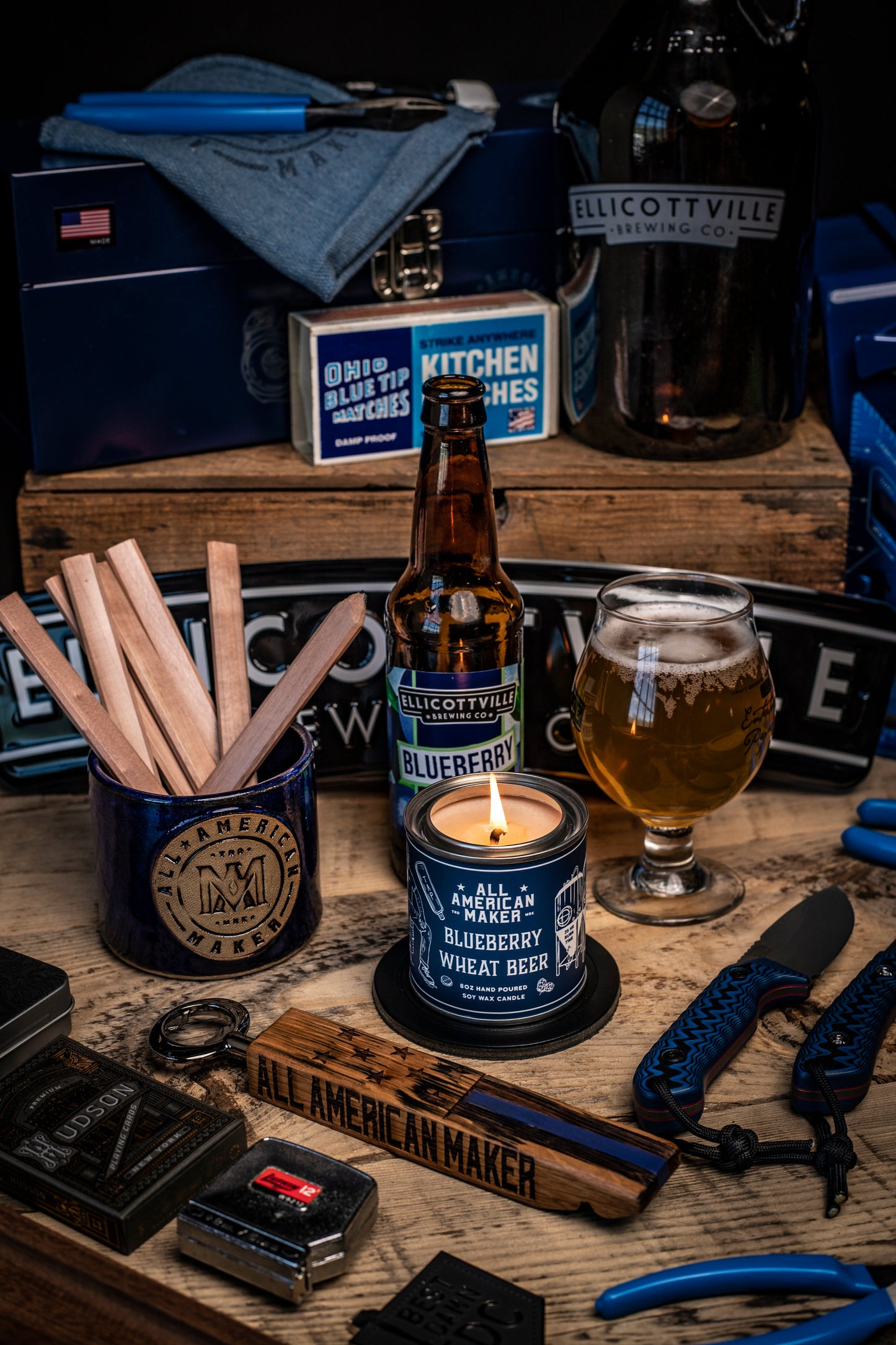 Blueberry Wheat Beer Candle