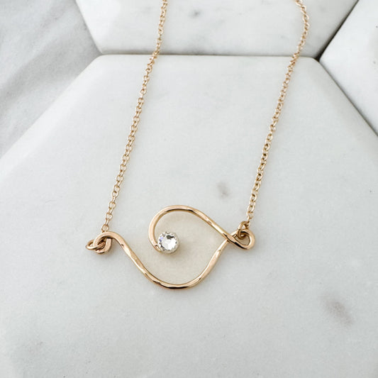 Heart with Birthstone Necklace