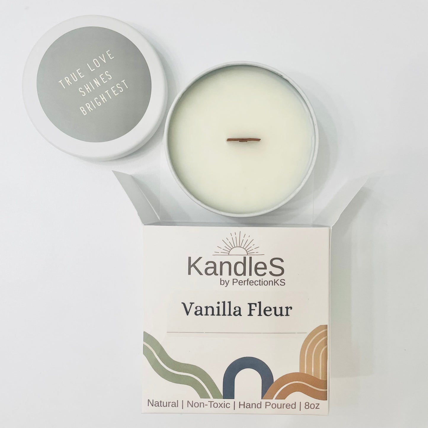 Vanilla Fleur Luxury Candle | Eco-Friendly Clean-Burning Wooden Wick Candle