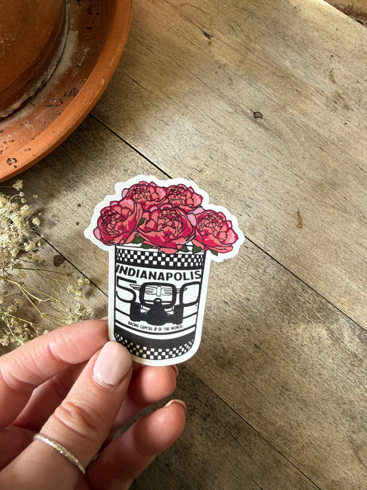 Indy 500 Popcorn Tin Sticker