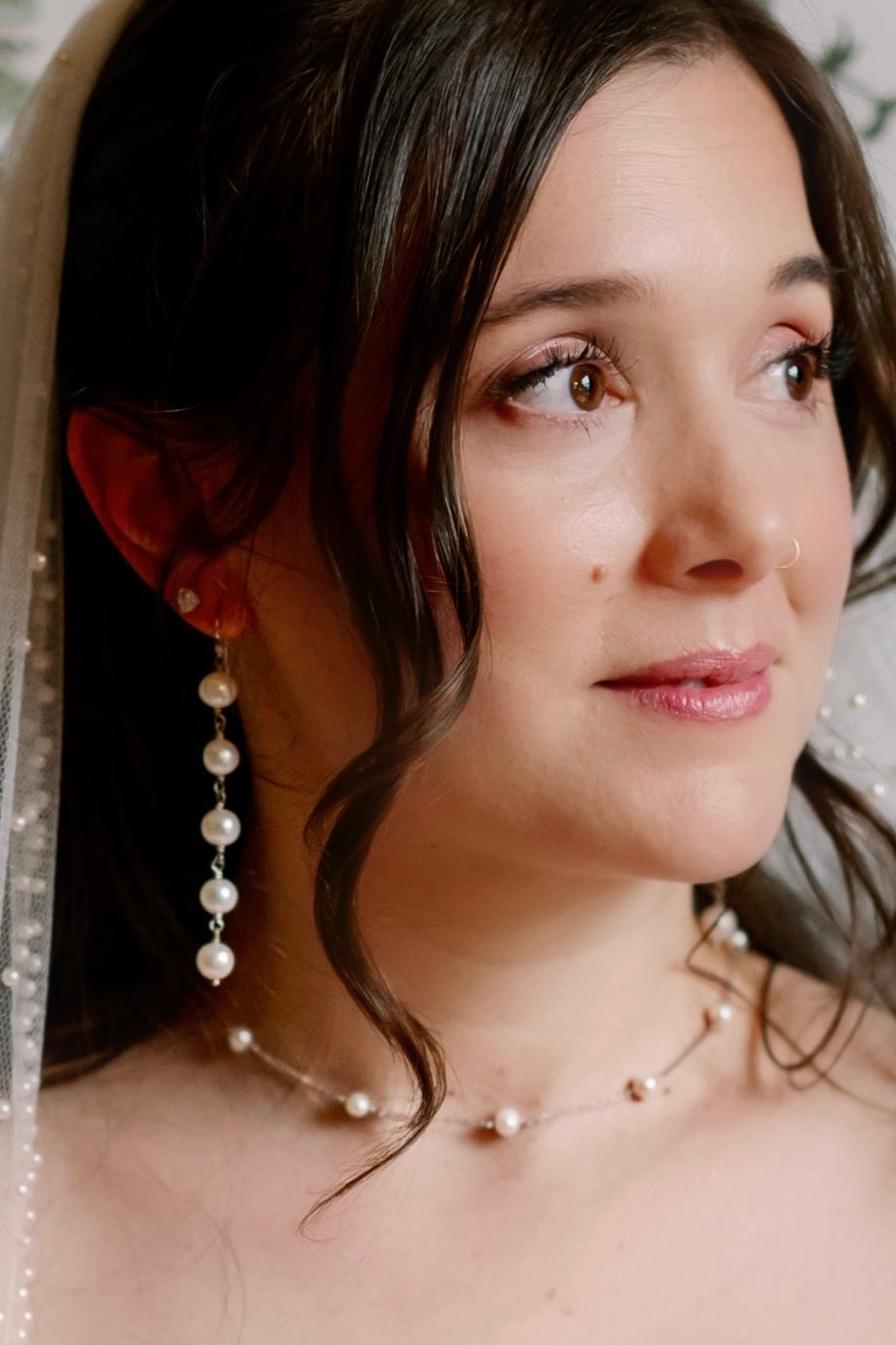 3, 4 or 5 Pearl spacer earrings