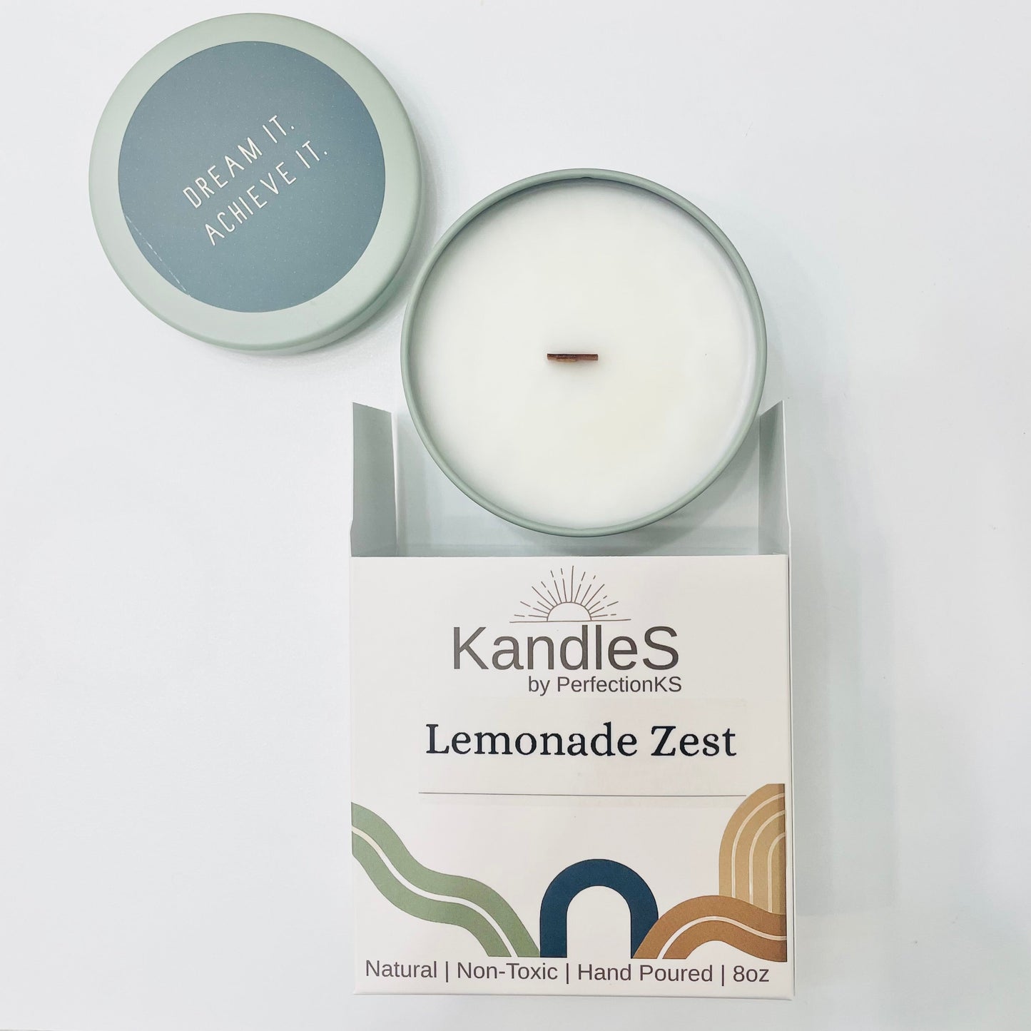 Lemonade Zest Luxury Candle | Eco-Friendly Clean-Burning Wooden Wick Candle