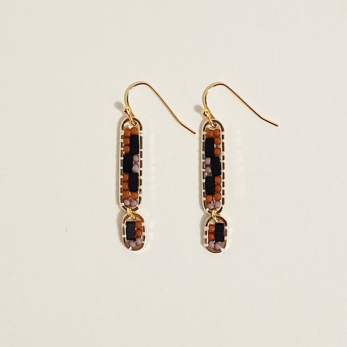 Abstract Earrings in Orchid