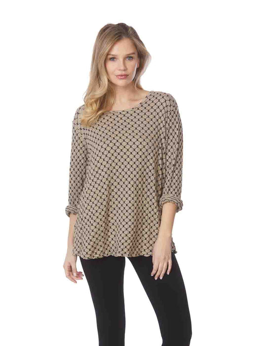 Tianello Honeycomb Knit Jersey "Martha" Blouse-(Oversized Fit)