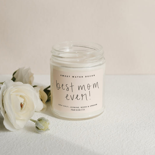 Best Mom Ever! Soy Candle - Clear Jar - 9 oz (Spa Day)