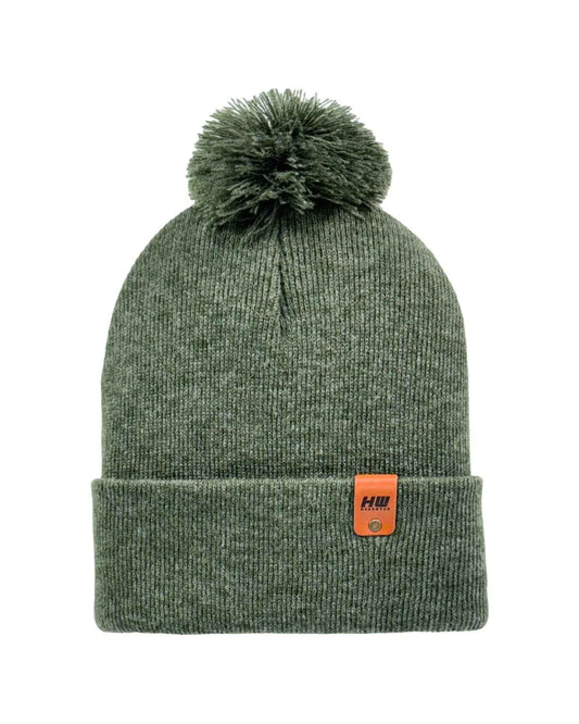 CPP1 HAAKWEAR PomPom Beanie - Made in USA - Forest Green