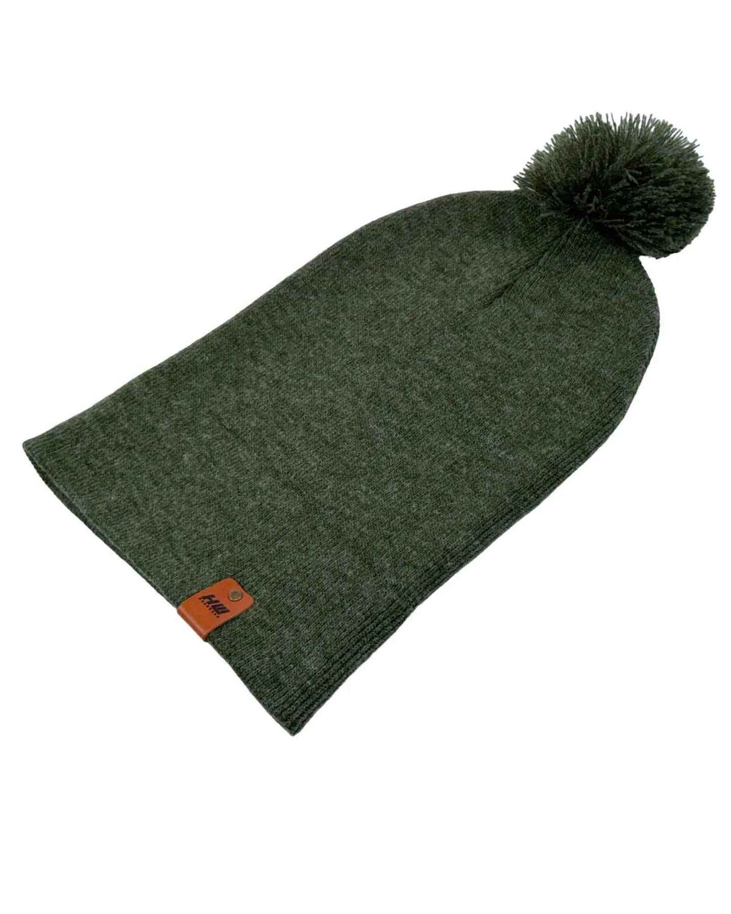 HAAKWEAR PomPom Beanie - Made in USA - Forest Green