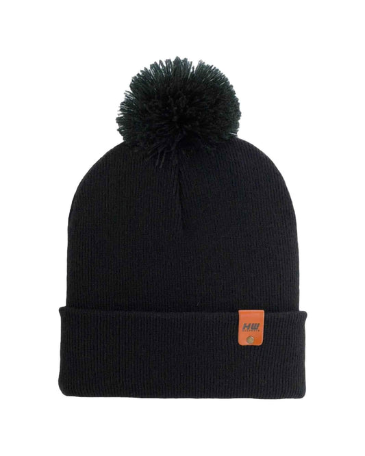 HAAKWEAR PomPom Beanie - Made in USA - Midnight Black
