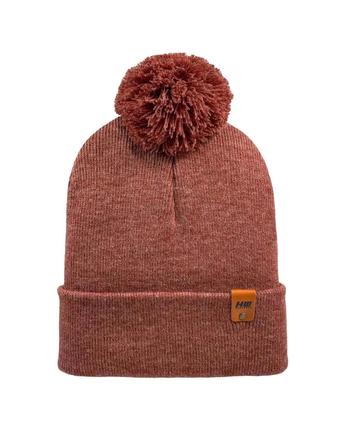 HAAKWEAR PomPom Beanie - Made in USA - Rusty burgundy