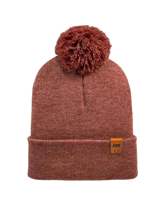 HAAKWEAR PomPom Beanie - Made in USA - Rusty burgundy