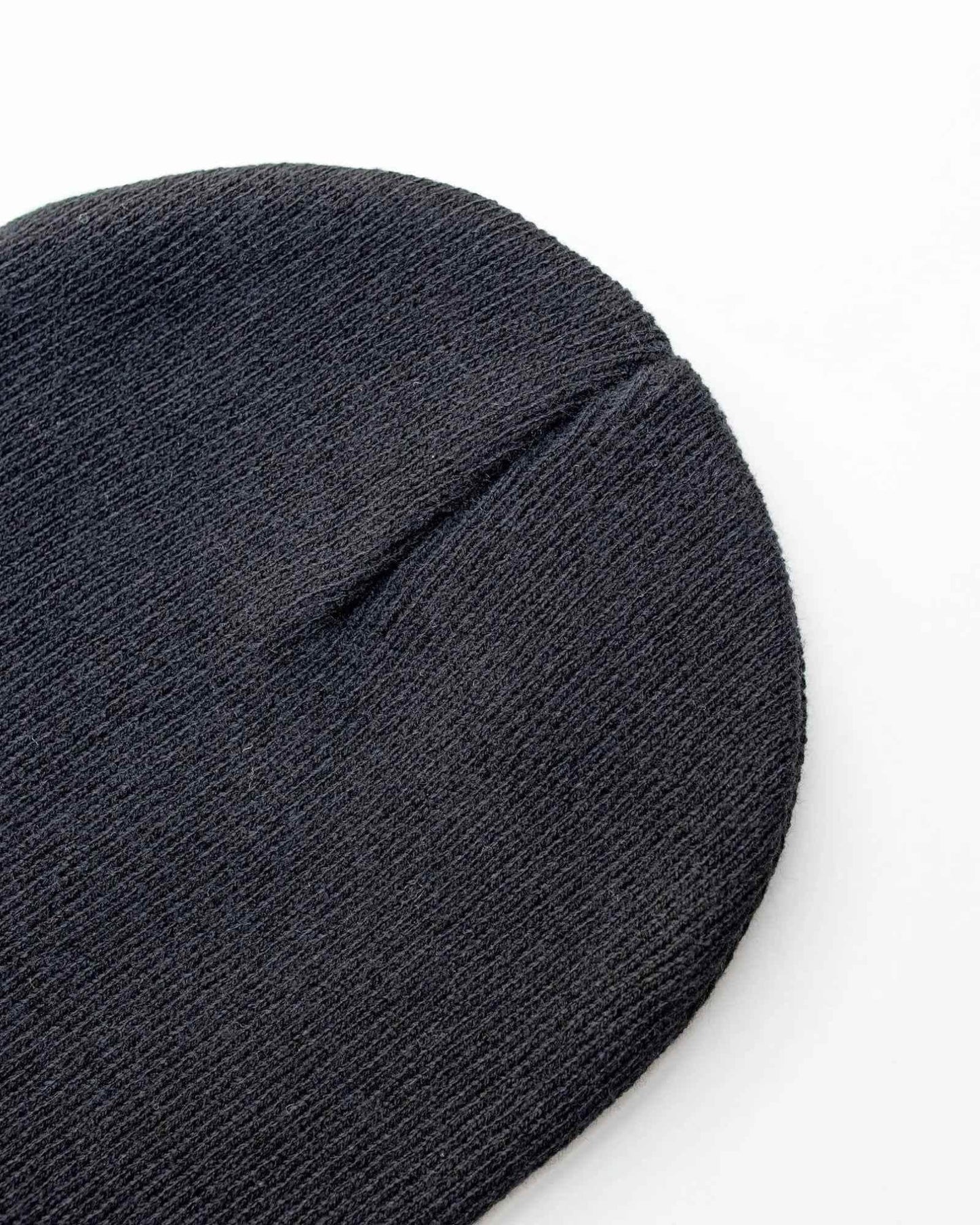 Classic Silent Cuffed Beanie, Charcoal Black