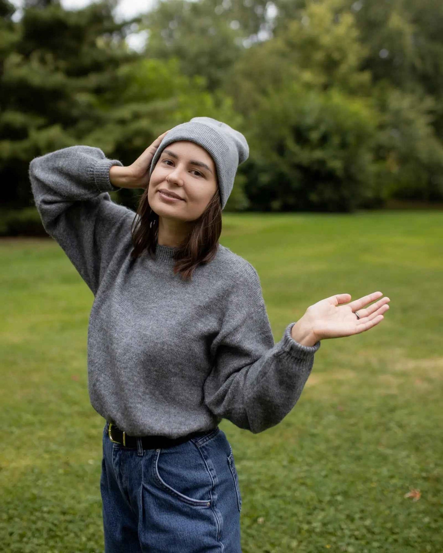 CS108 HAAKWEAR Traditional Silent Cuffed Beanie, Koala Gray