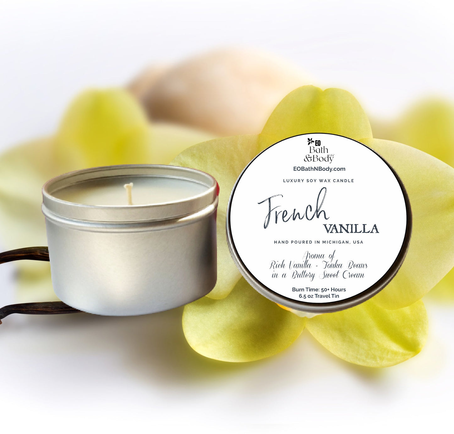 French Vanilla Luxury Soy Candle