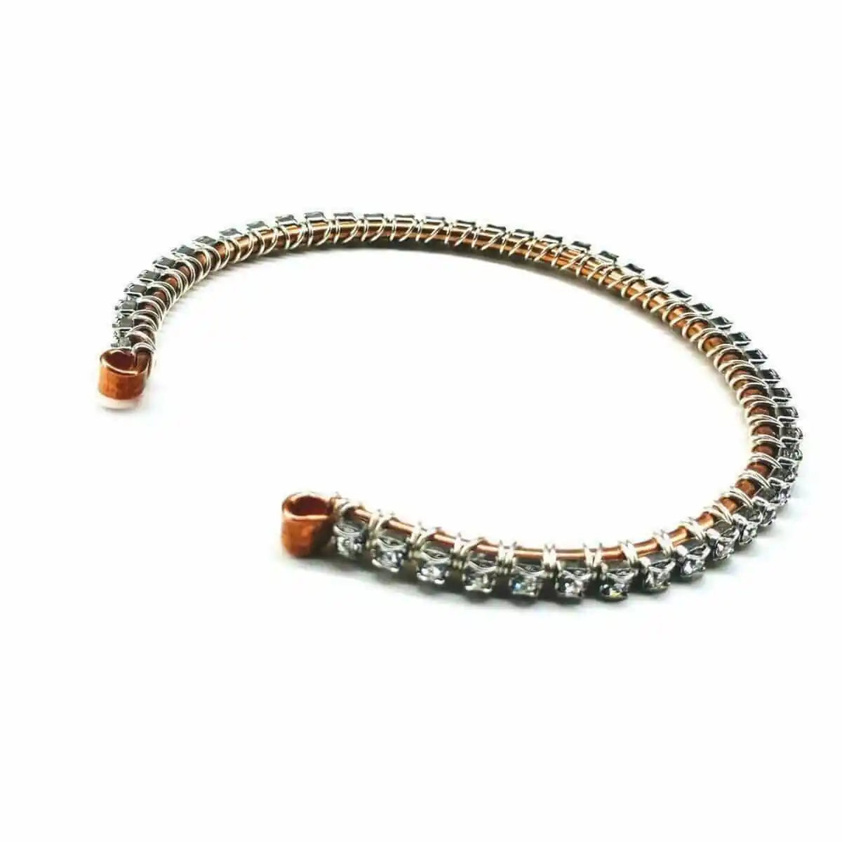 Catch-Free Crystal Rhinestone Tennis Bracelet Bangle