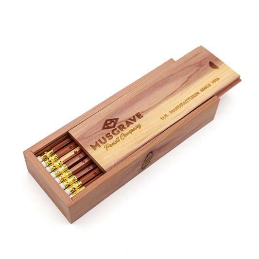 24-pack Tennessee Red™ Pencil - Cedar Box Set with Musgrave Logo