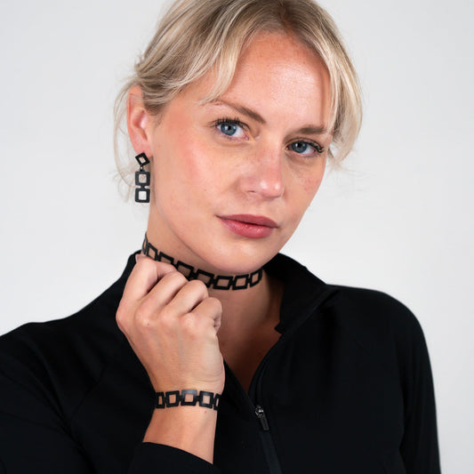 Diamond+Chain Earrings