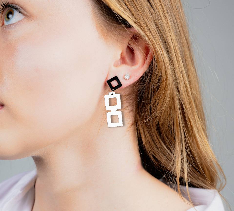 Diamond+Chain Earrings