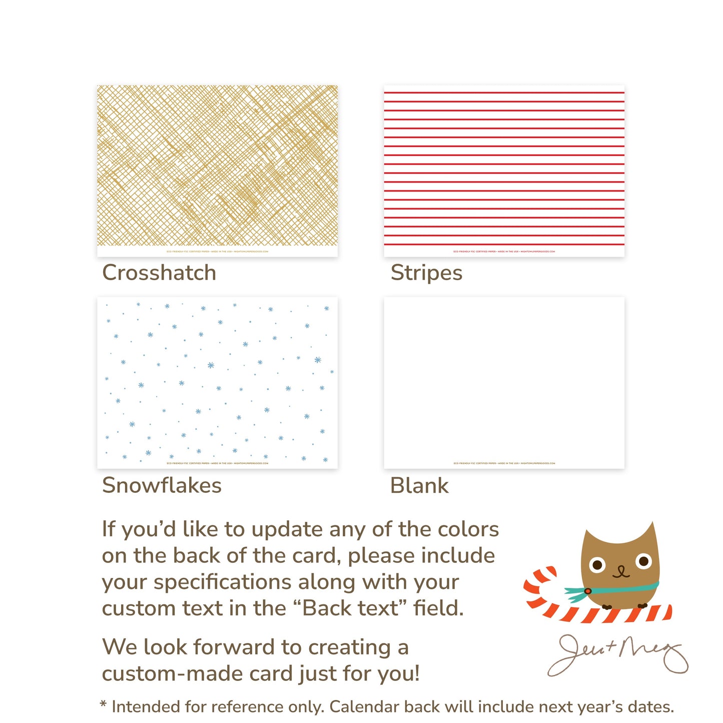 Christmas Hedgies Custom Holiday Card - Wood or Paper