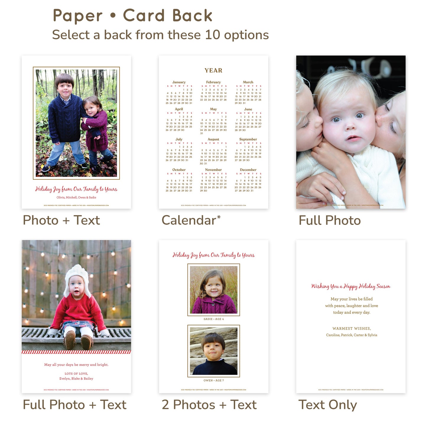 Peace Flowers Bright Custom Holiday Card - Wood or Paper