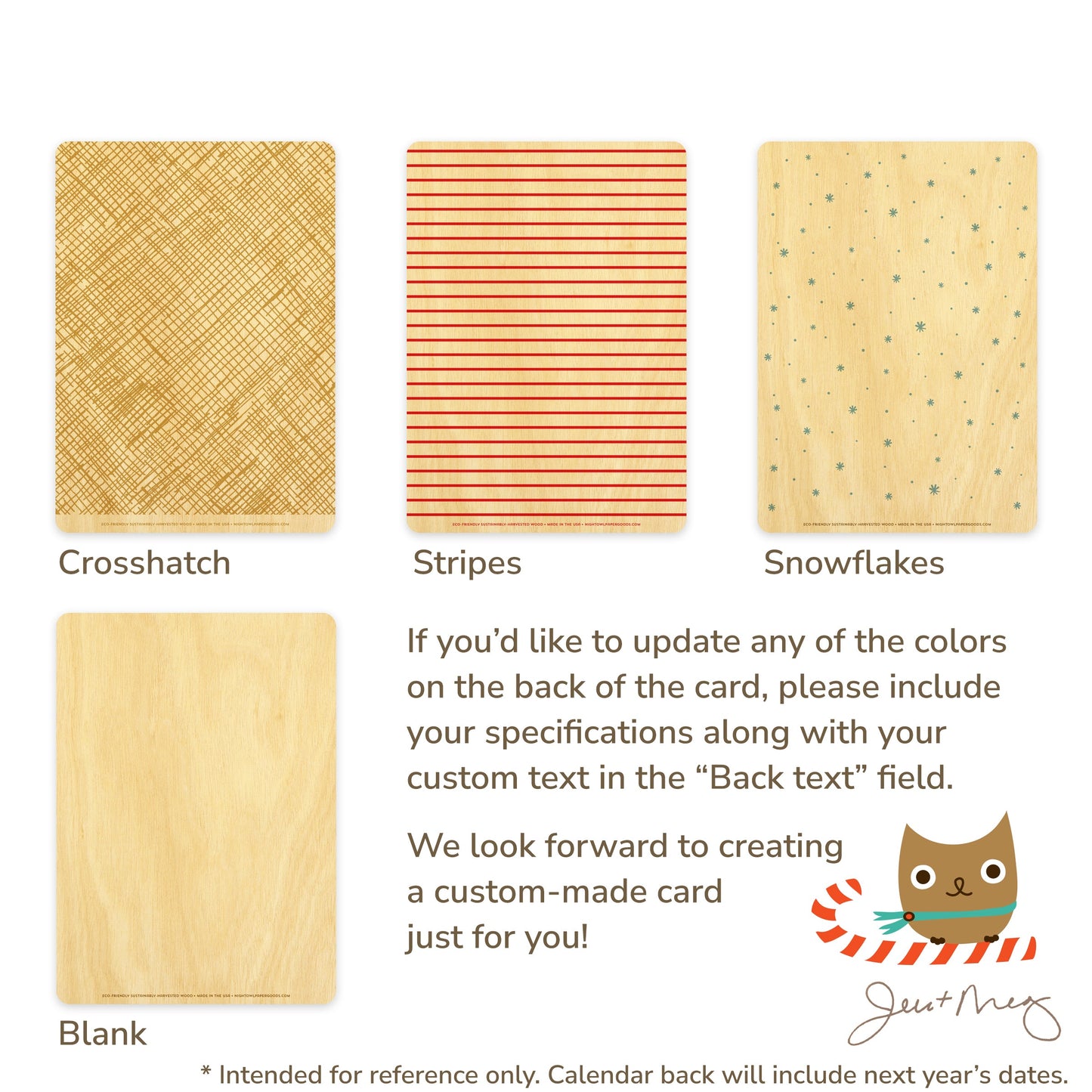 Starry Tree Custom Holiday Card - Wood or Paper