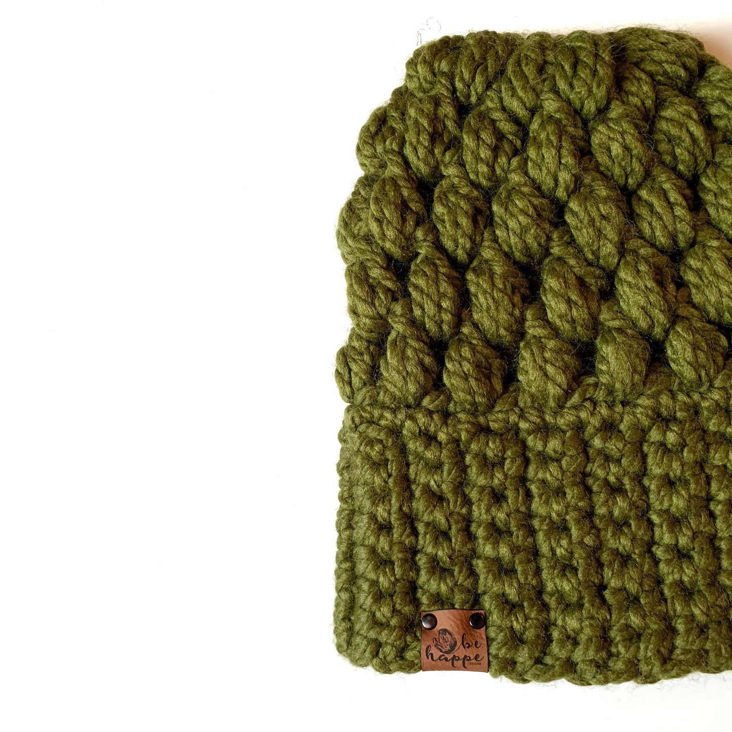 Crochet Slouch Hat | Green Slouchy Beanie