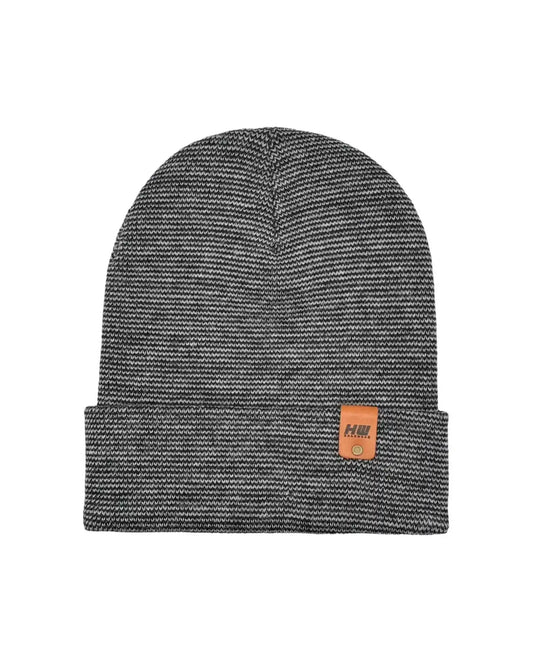 Classic Fusion Cuffed Beanie, Black and Gray